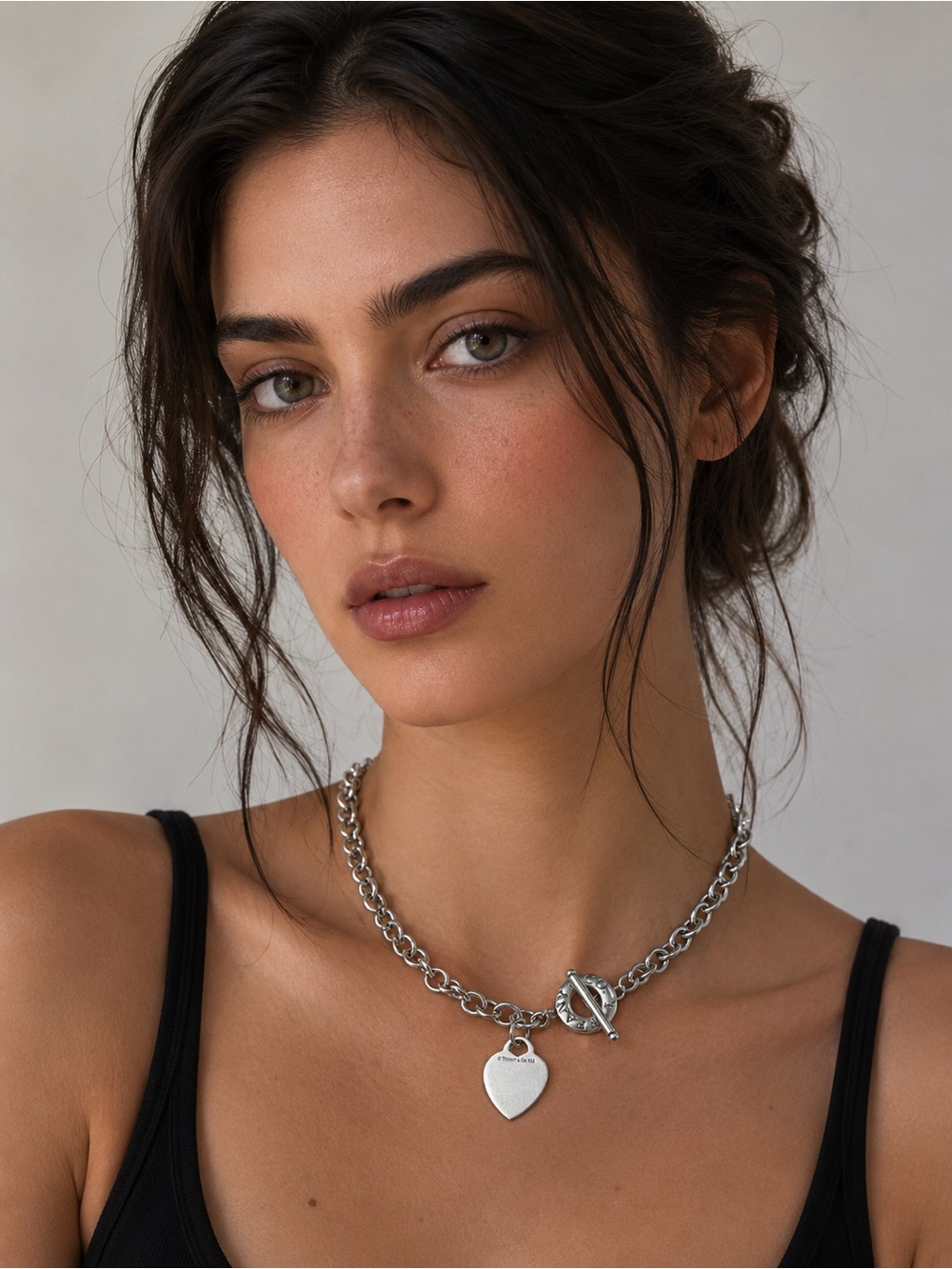 Tiffany & Co. Silver Heart Toggle Necklace